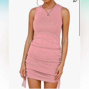 Pink Stretchy Bodycon with tie sides